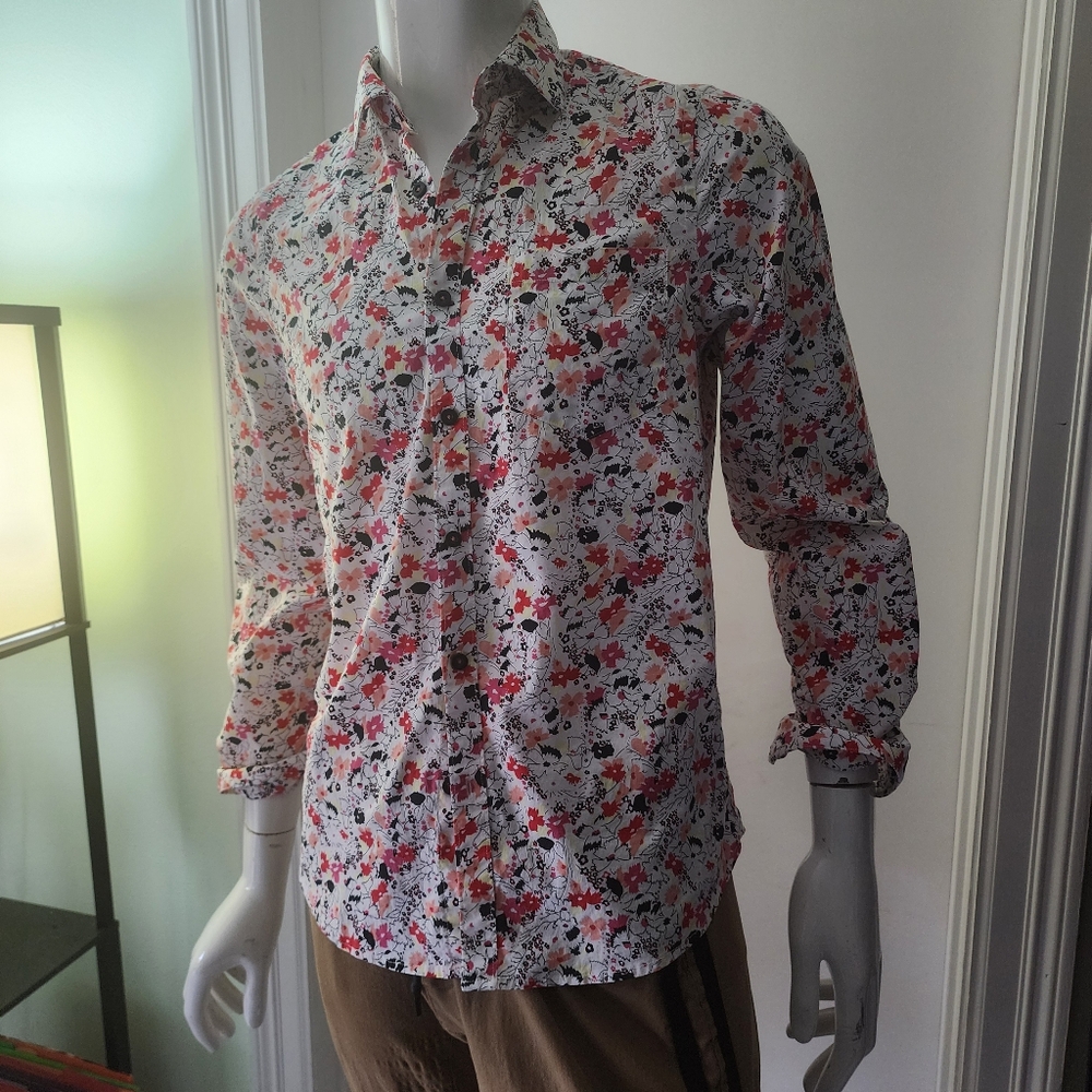 Paisley & Gray Tropics  Floral Men's A9 Shirt Sz M